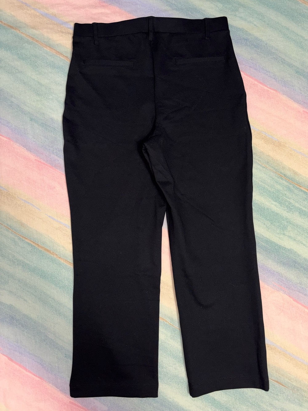 Quince Black Ponte Pants - Straight Leg - size L NWT